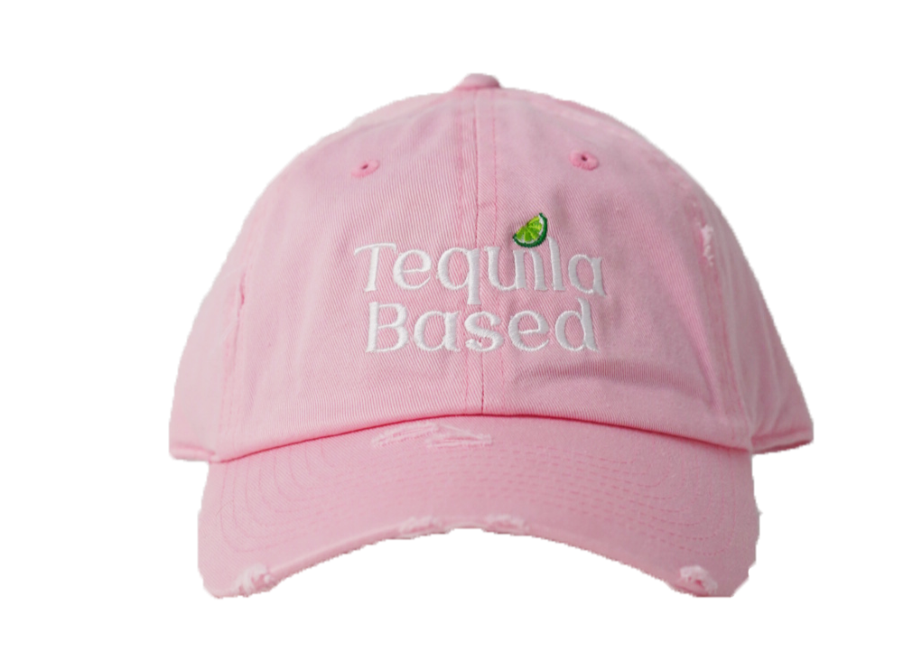 Pink Distressed Dad Hat with a Twist