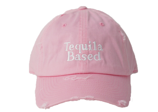 Pink Distressed Dad Hat