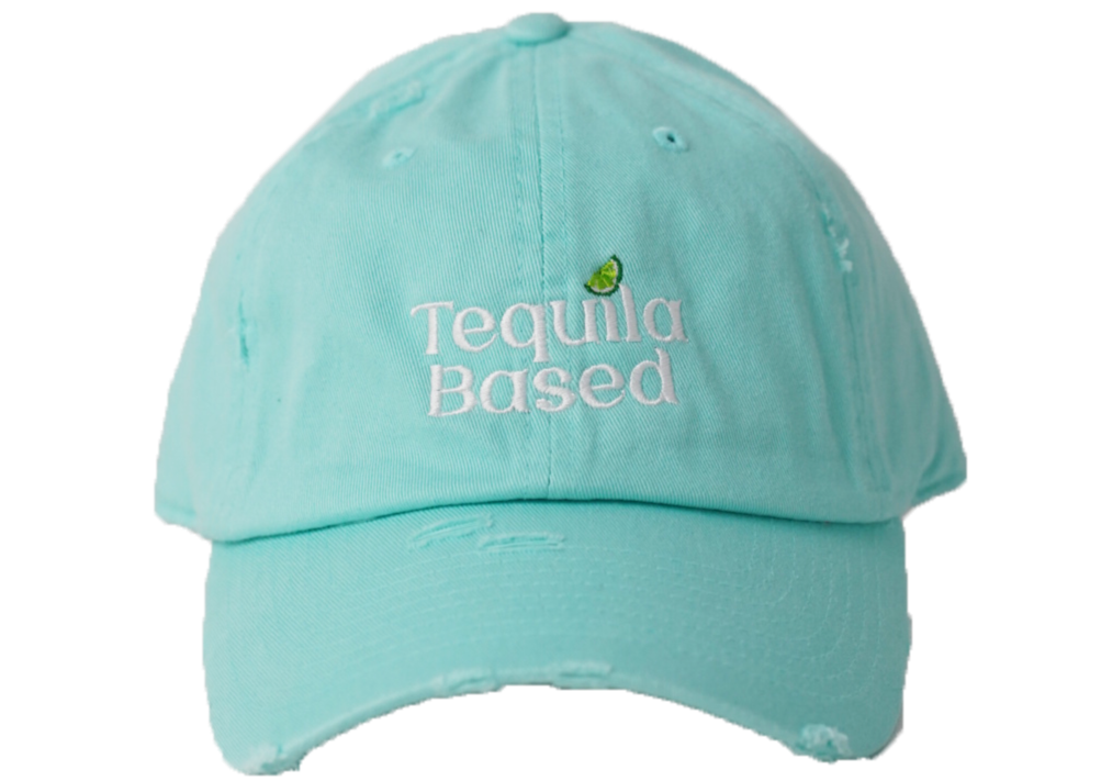 Tiffany Blue Distressed Dad Hat with a Twist *LIMITED QUANTITY*